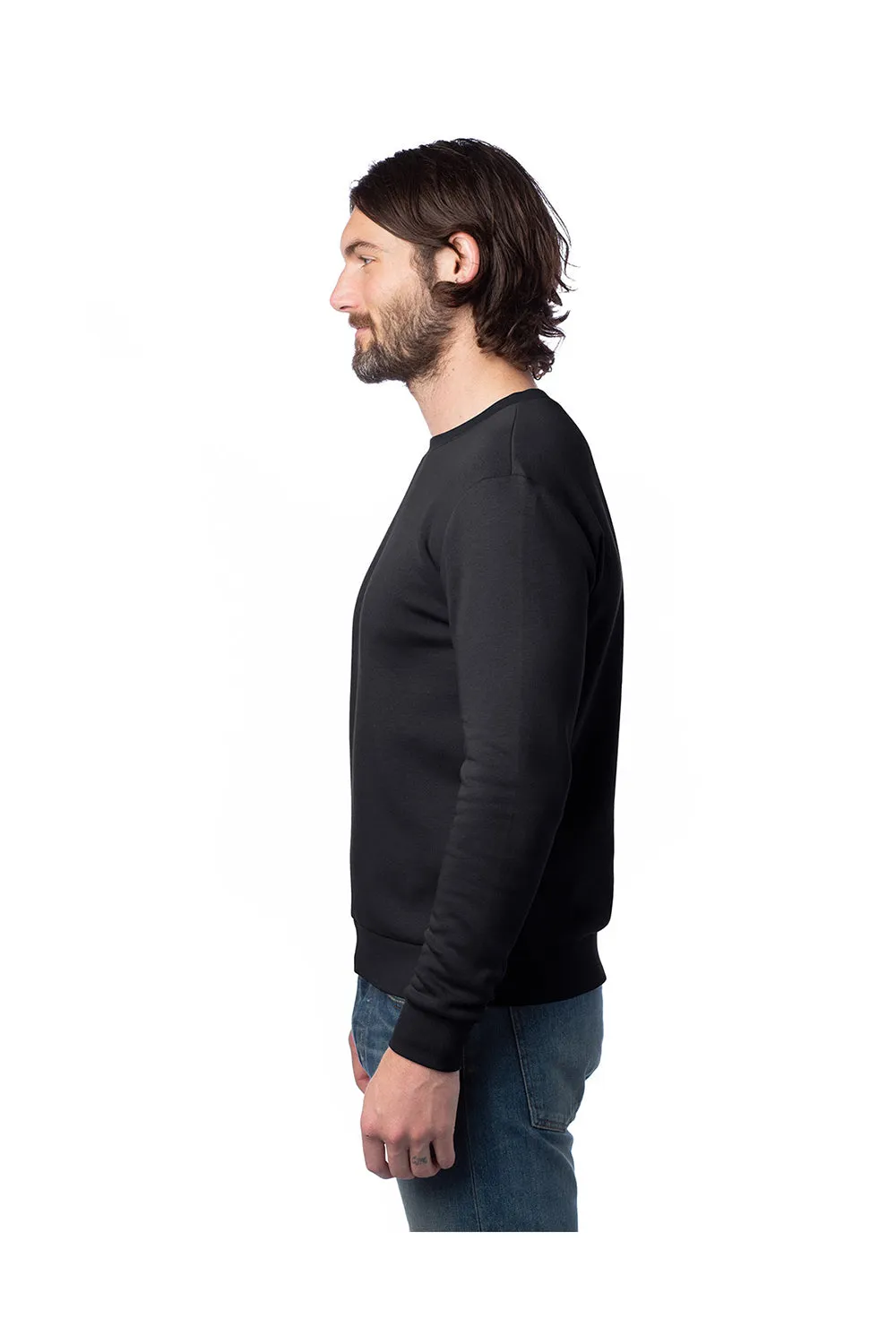 Alternative Mens Eco Cozy Fleece Crewneck Sweatshirt - Black