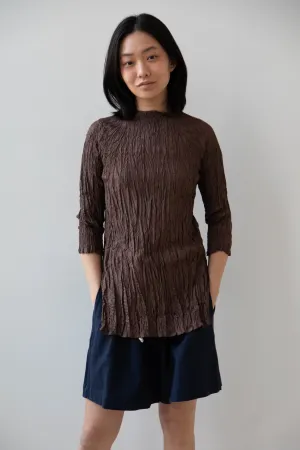 Anaak | Palma Pleated Tunic in Cacao Silk