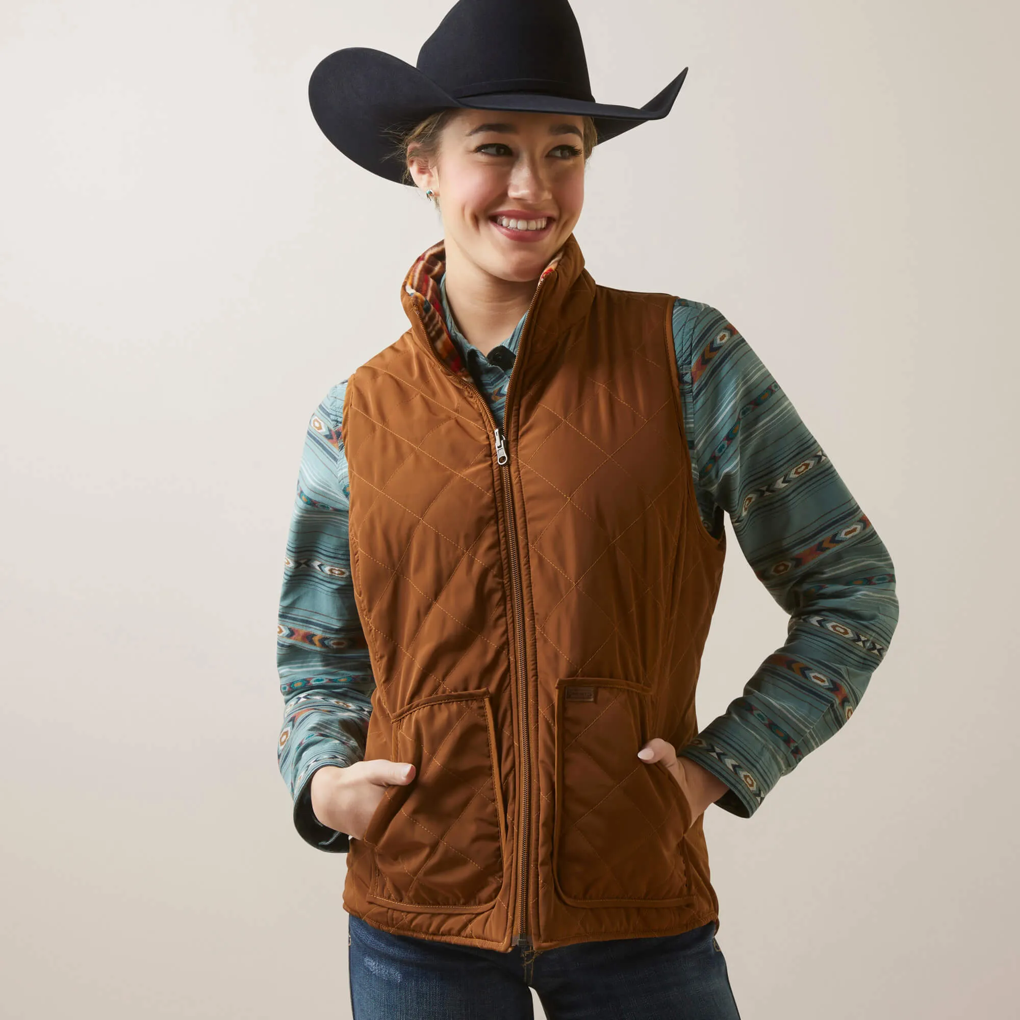 Ariat Women's Chestnut Horse Dilon Chimayo Vest