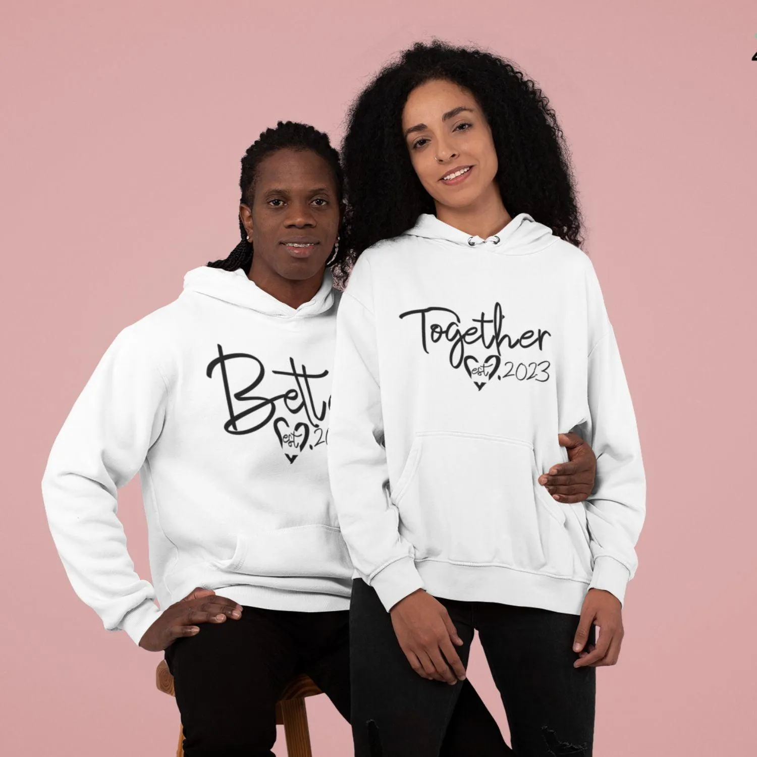 Better Together Custom Est Matching Set: Comfy, Stylish Outfits Perfect for Couples & Duos!