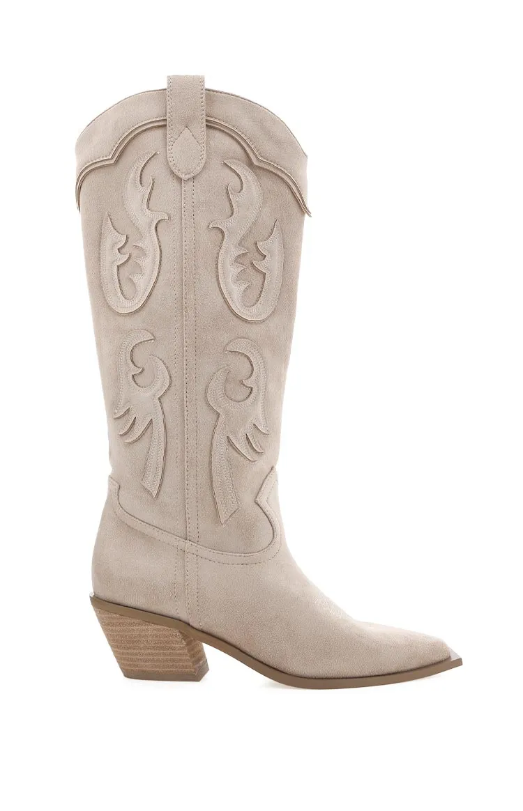 Billini Tulie Beige Cowboy Boots