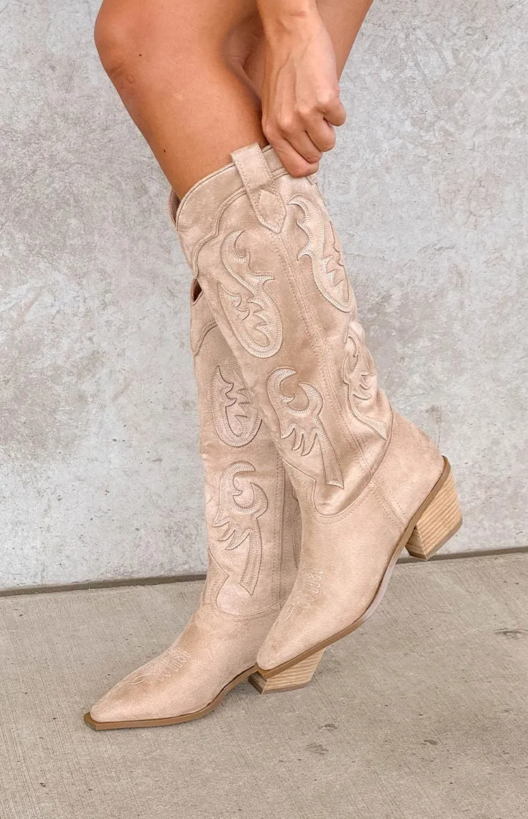 Billini Tulie Beige Cowboy Boots