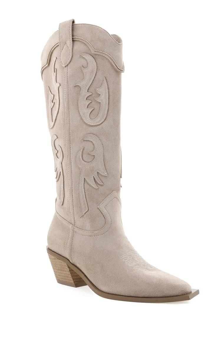 Billini Tulie Beige Cowboy Boots