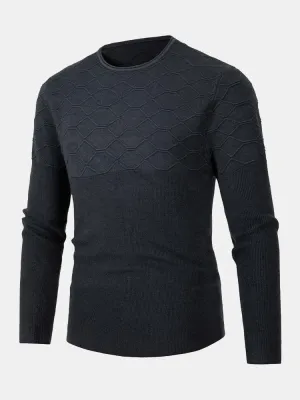 Celzo | Slim Fit Crew Neck Knitted Jumper