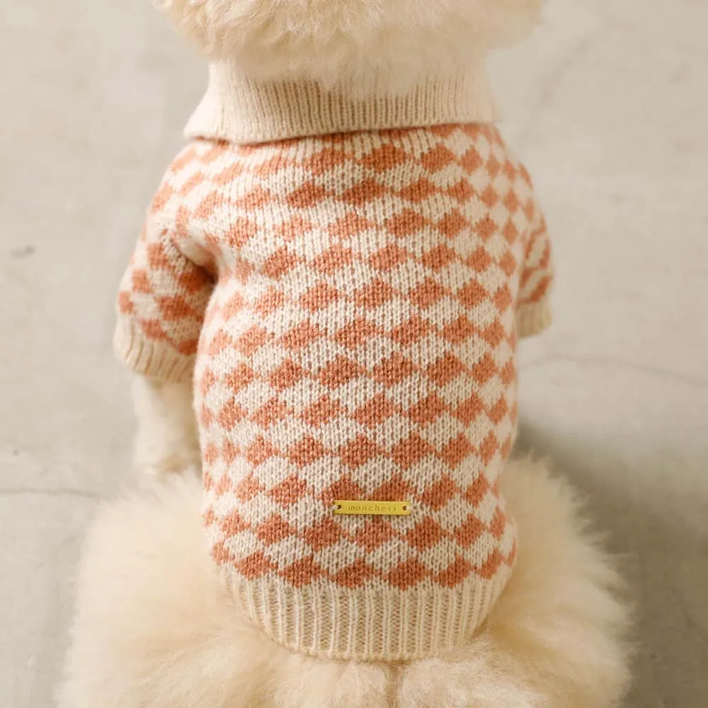 checkered polo sweater