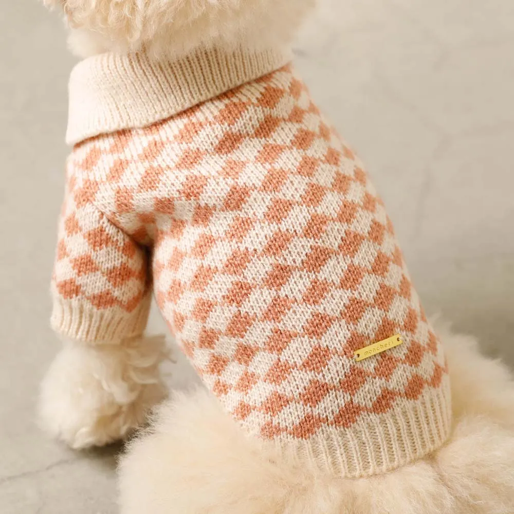 checkered polo sweater