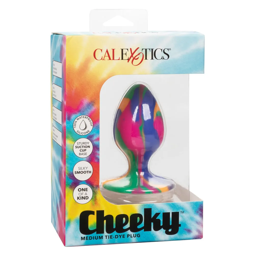 Cheeky Smooth Tie-Dye Silicone Anal Plug - Medium