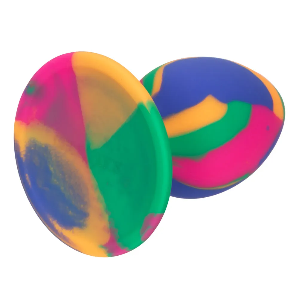 Cheeky Smooth Tie-Dye Silicone Anal Plug - Medium