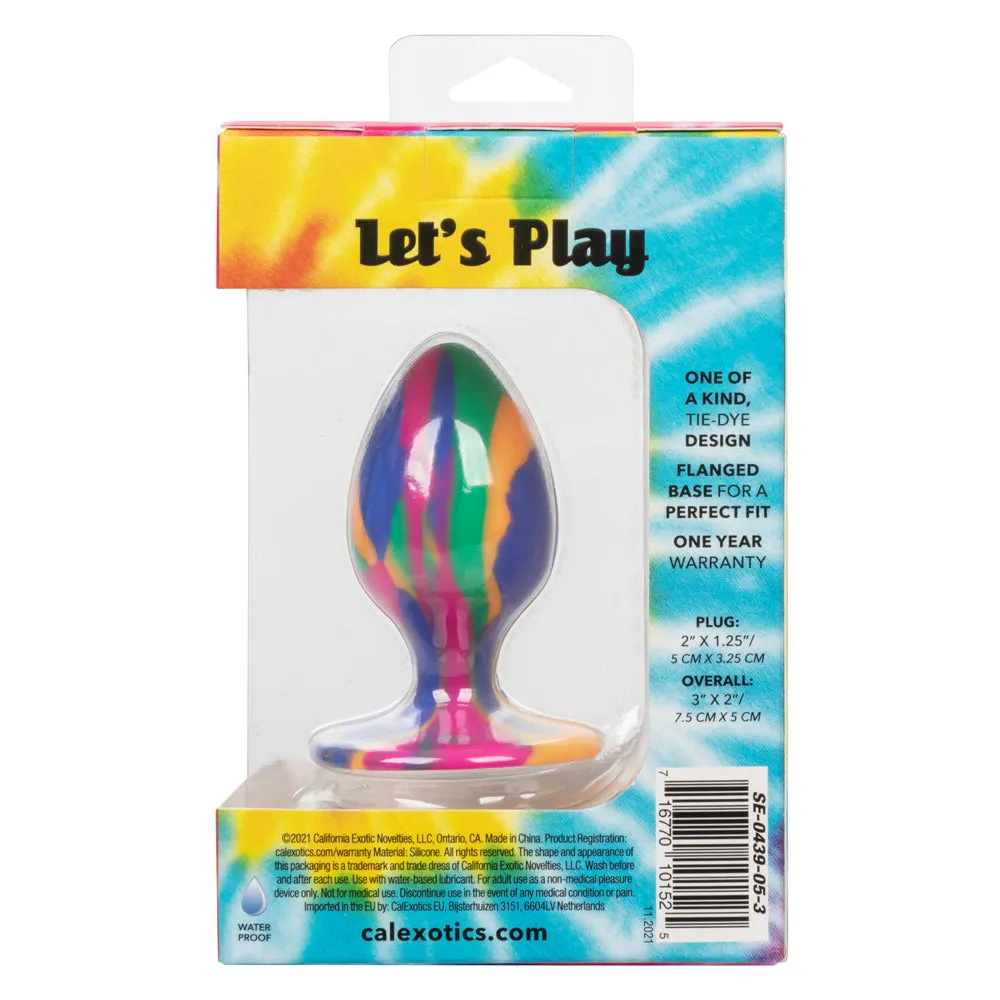 Cheeky Smooth Tie-Dye Silicone Anal Plug - Medium