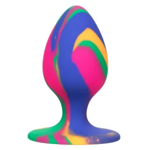 Cheeky Smooth Tie-Dye Silicone Anal Plug - Medium