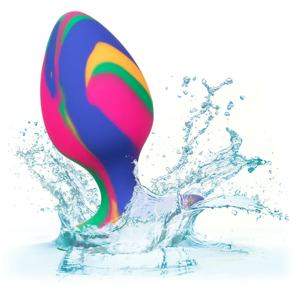 Cheeky Smooth Tie-Dye Silicone Anal Plug - Medium