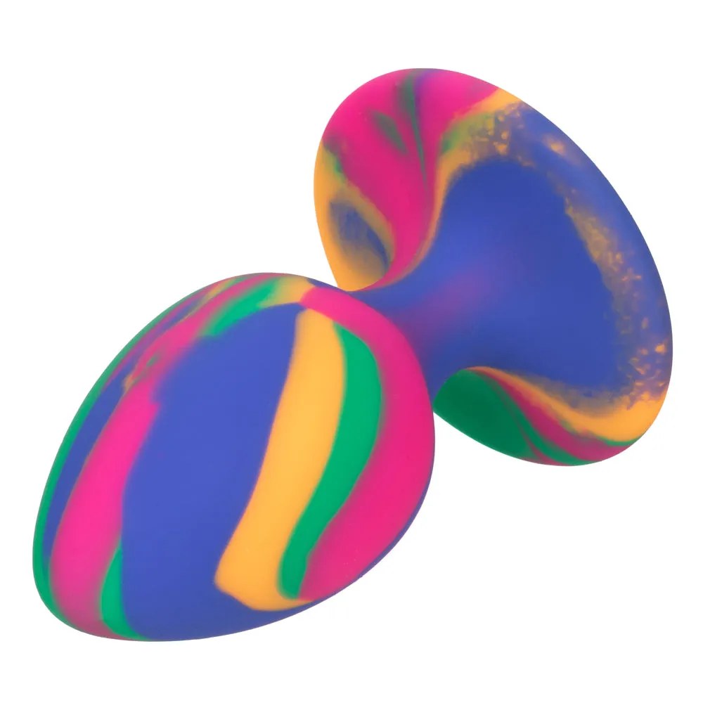 Cheeky Smooth Tie-Dye Silicone Anal Plug - Medium