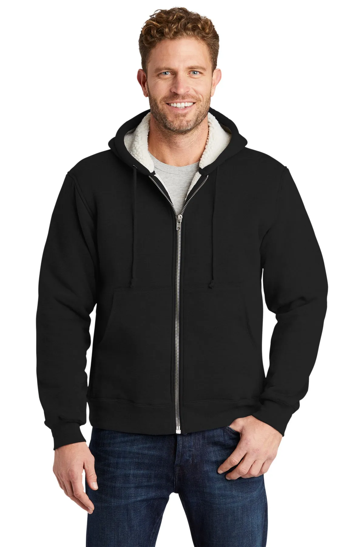 Cornerstone Heavyweight Sherpa-Lined Hooded Fleece Jacket