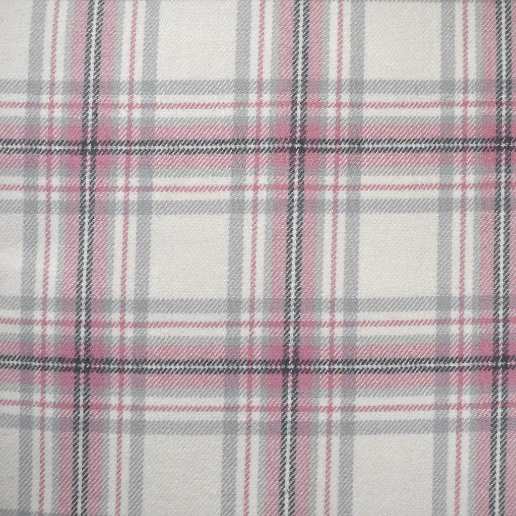 Cozy Cotton Flannel Muted Tartan Plaid Vanilla/Pink SY