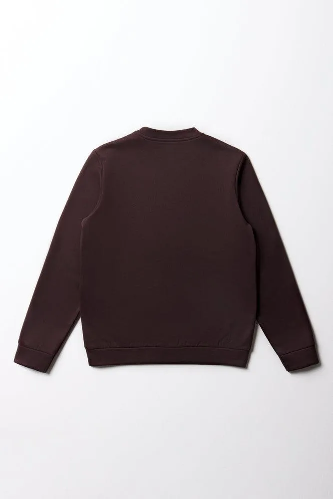 Crew Neck Tracktop Brown