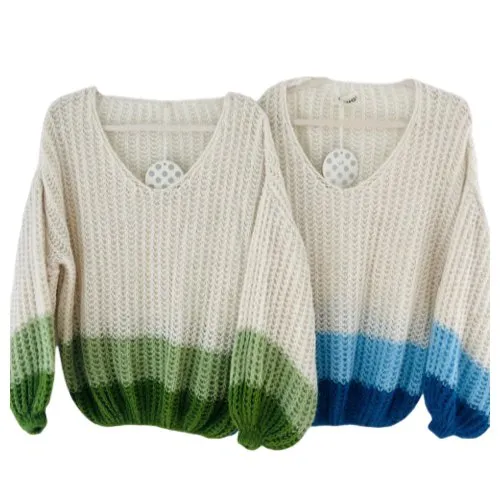 Crochet colour block knit