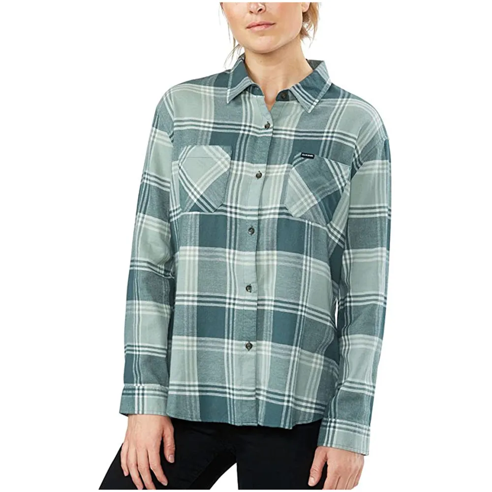 Dakine Womens Balsam Green Ellis Lightweight Flannel Shirts - 10001625-BALSAMGREEN-S