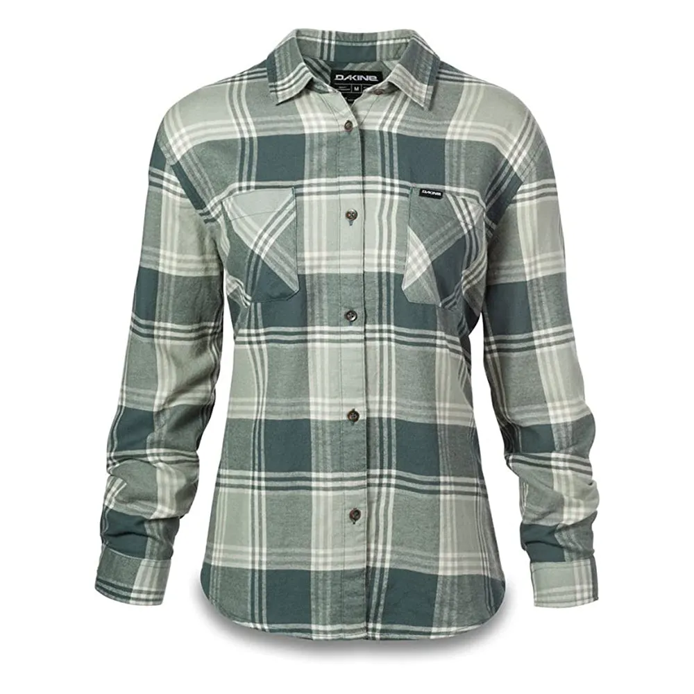 Dakine Womens Balsam Green Ellis Lightweight Flannel Shirts - 10001625-BALSAMGREEN-S