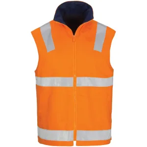 DNC Hi Vis Cotton Drill Reversible Vest With Generic R/Tape (3765)