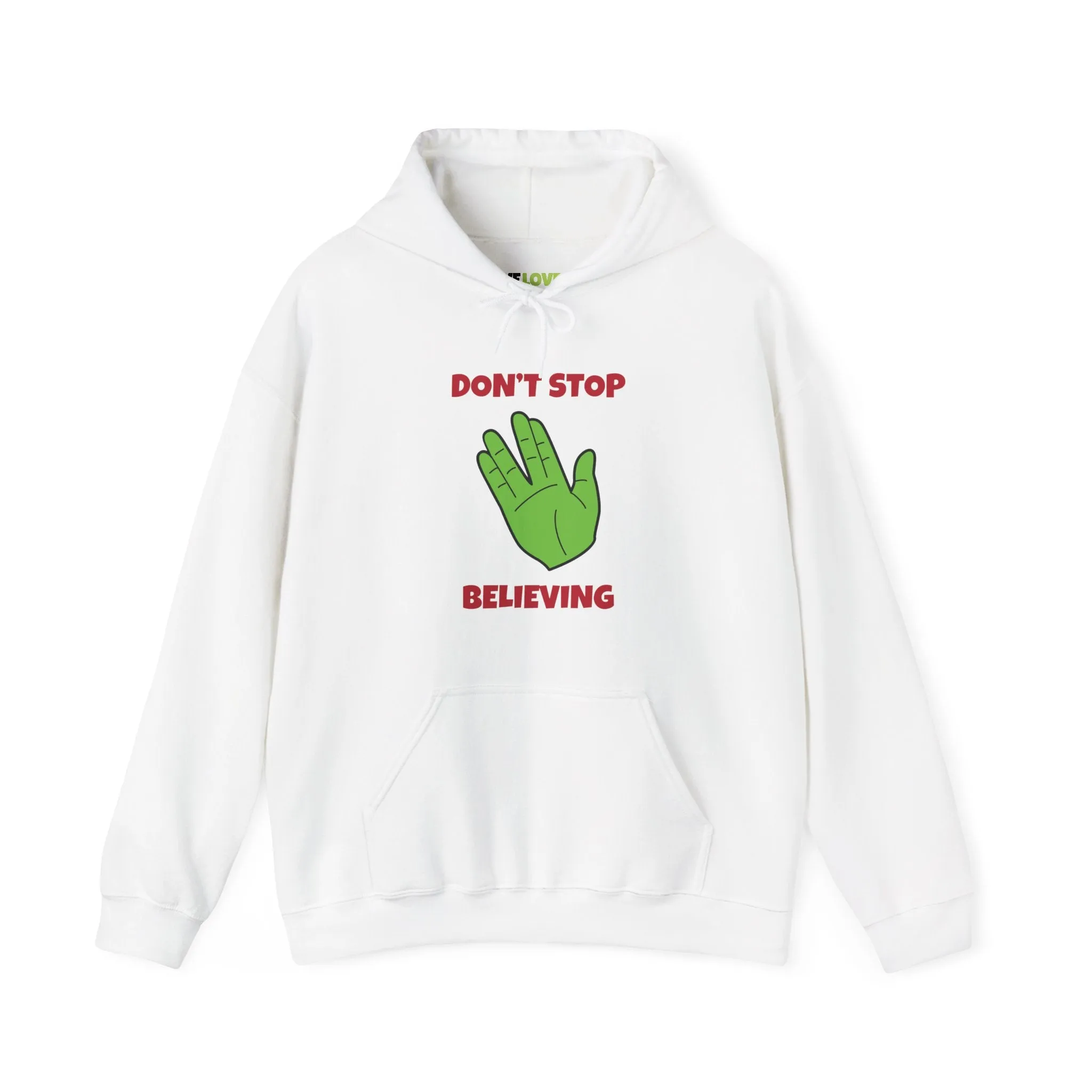 Don’t Stop Believing Funny Spock Christmas Unisex Hoodie