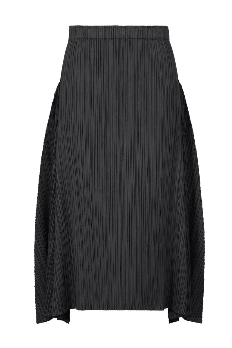 Efficient Square Skirt in Black by Pleats Please Issey Miyake