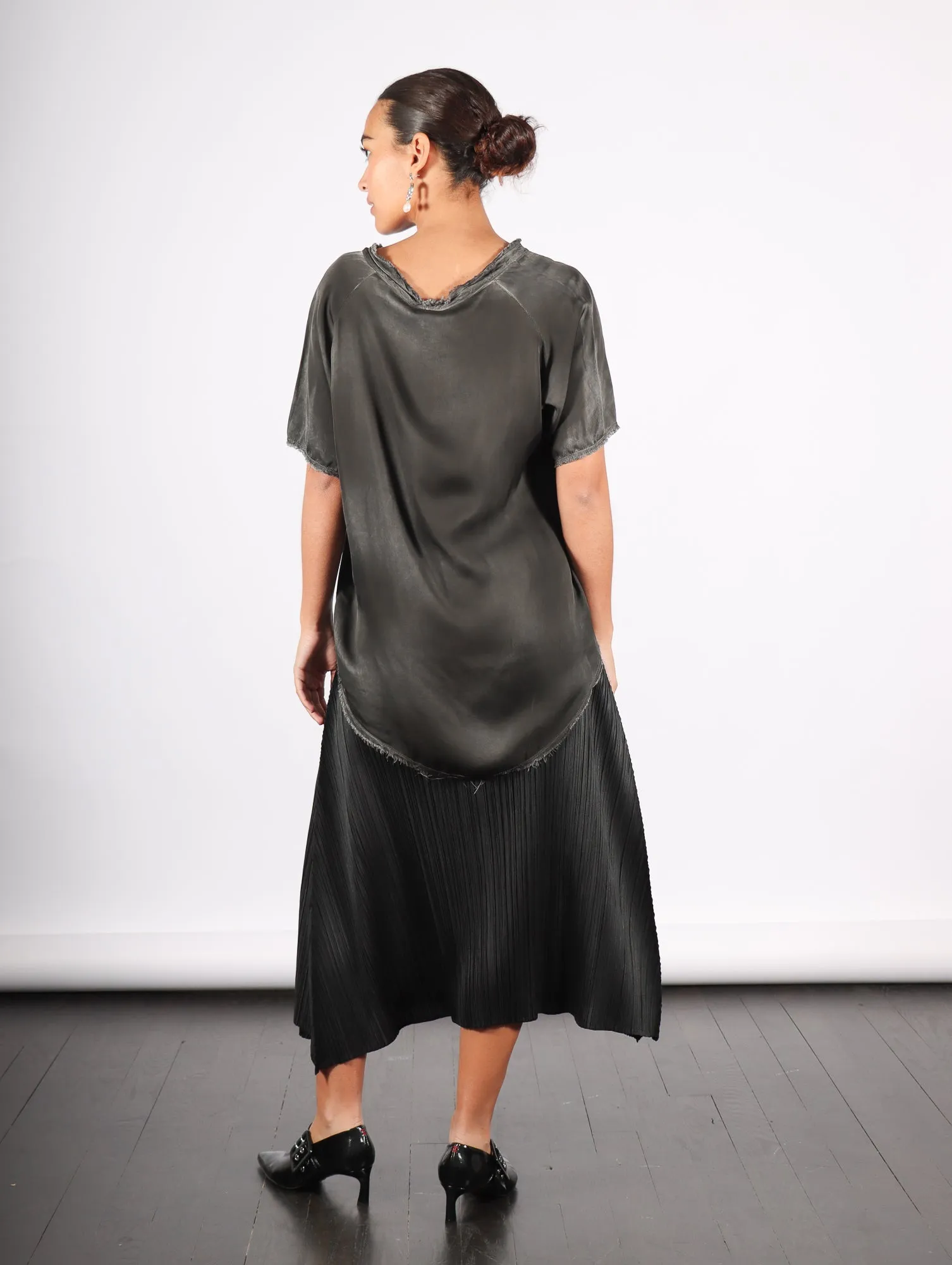 Efficient Square Skirt in Black by Pleats Please Issey Miyake