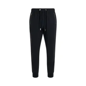 Elasticated Cuff Sweatpants in Black