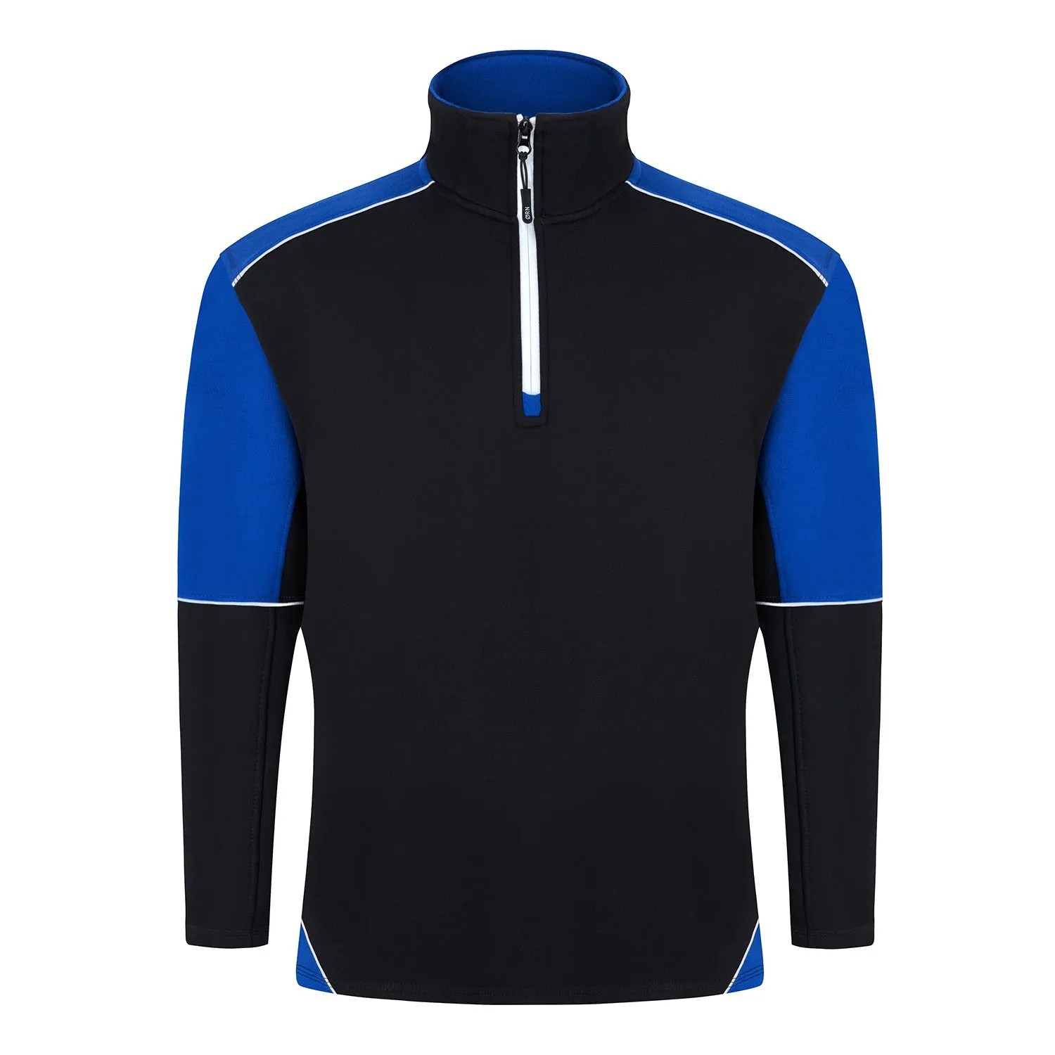 Fireback Quarter Zip Sweatshirt | Black - Royal