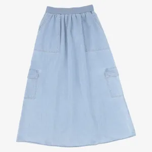 Flowy Cargo Skirt - Denim