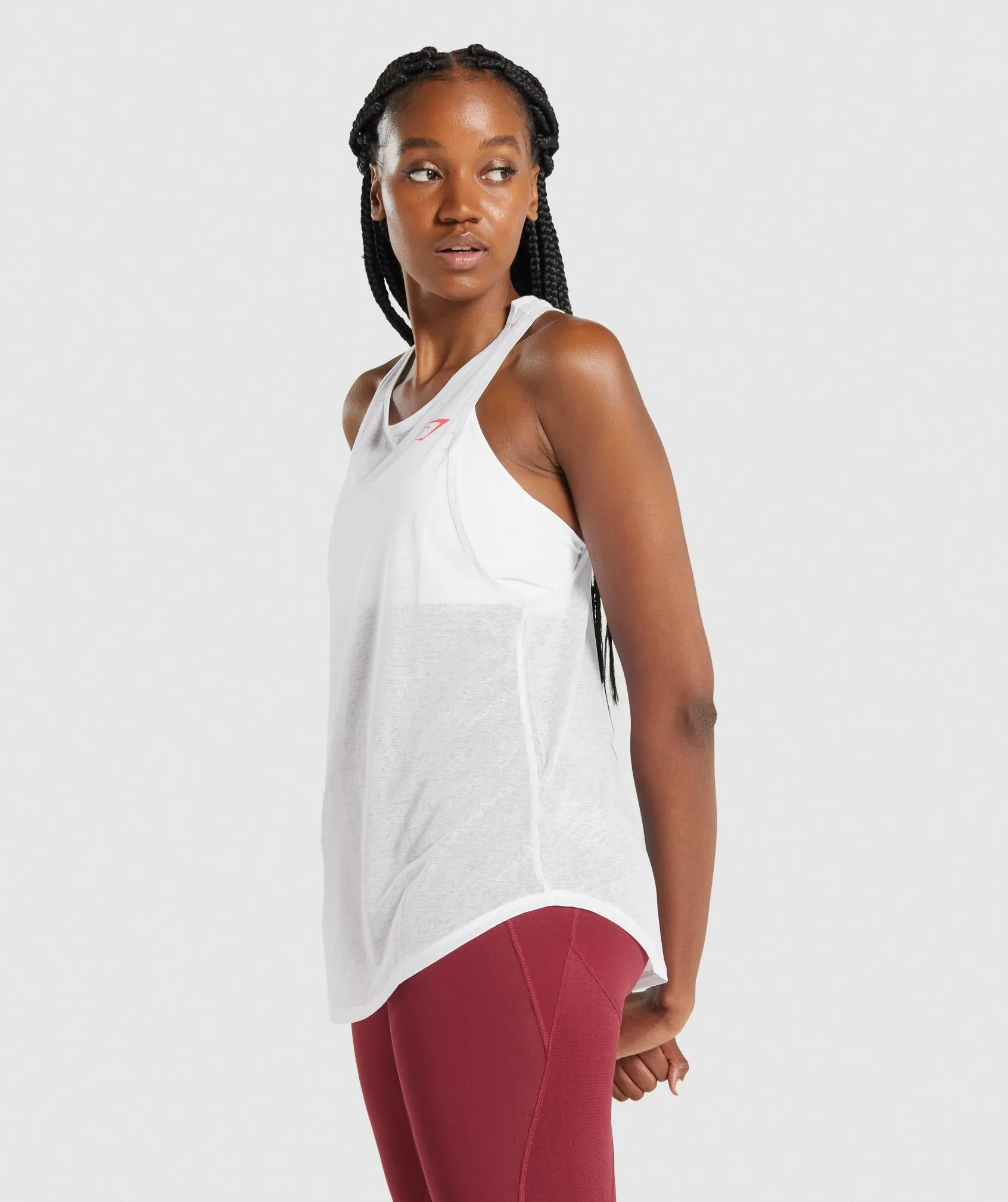 Gymshark Pulse Lightweight Tank - White