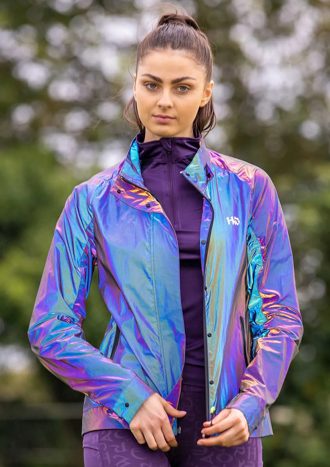 Horseware Ireland Rainbow Reflective Jacket, Purple