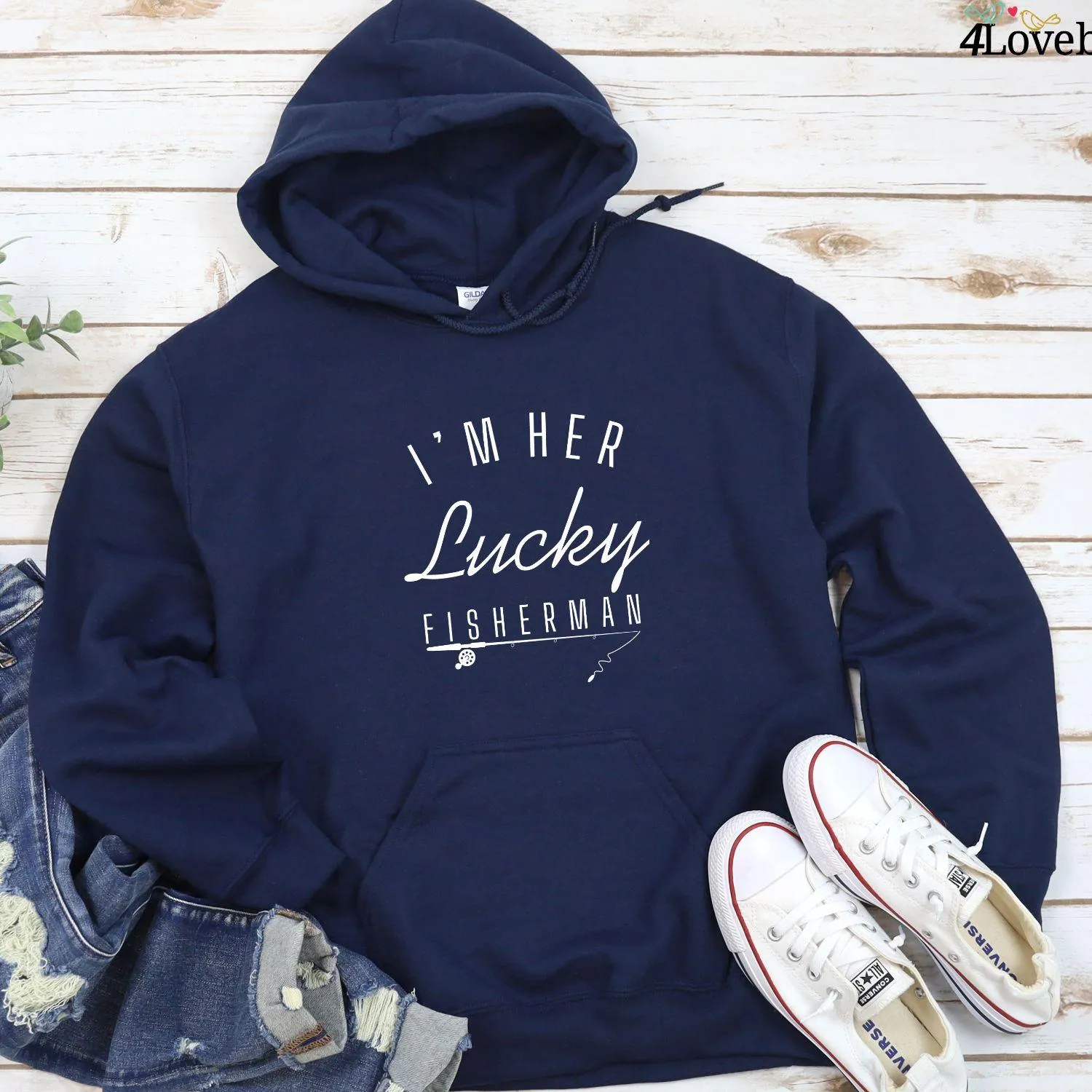 I'm Her Lucky Fisherman & I'm His Greatest Catch Matching Outfit Set