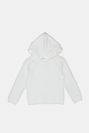 Infant Boys Ivory Hooded Sweatshirt