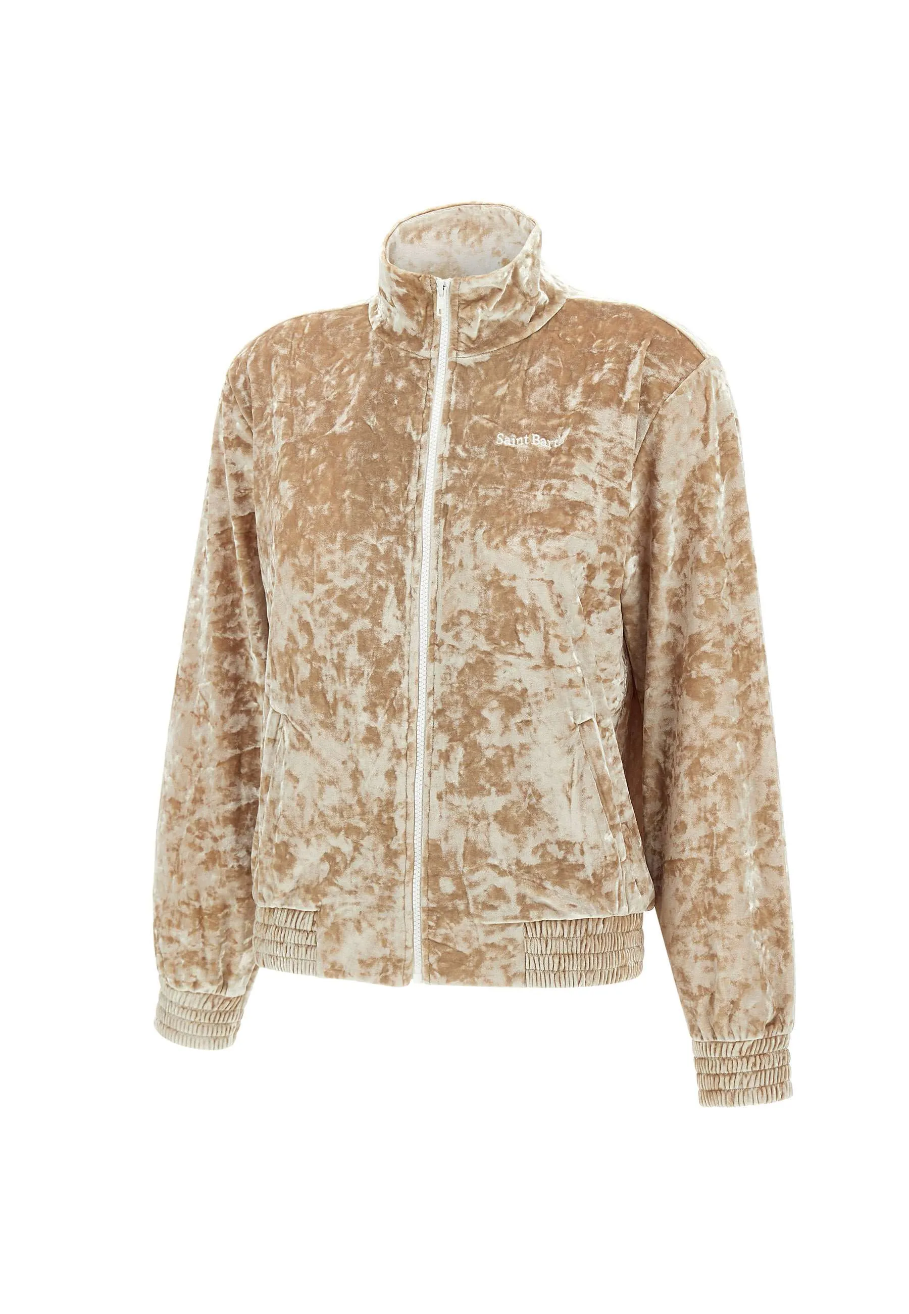 Ivory Chenille Full Zip Sweatshirt