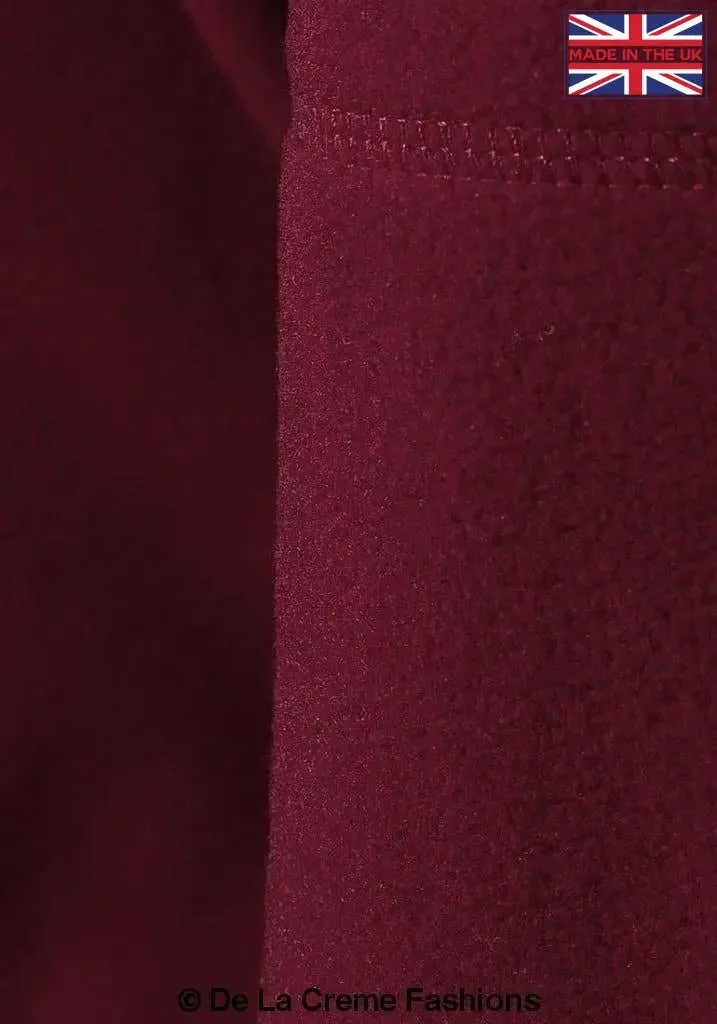 JB's Wear - Mens Burgundy Zip-Through Warm Fleece Jacket