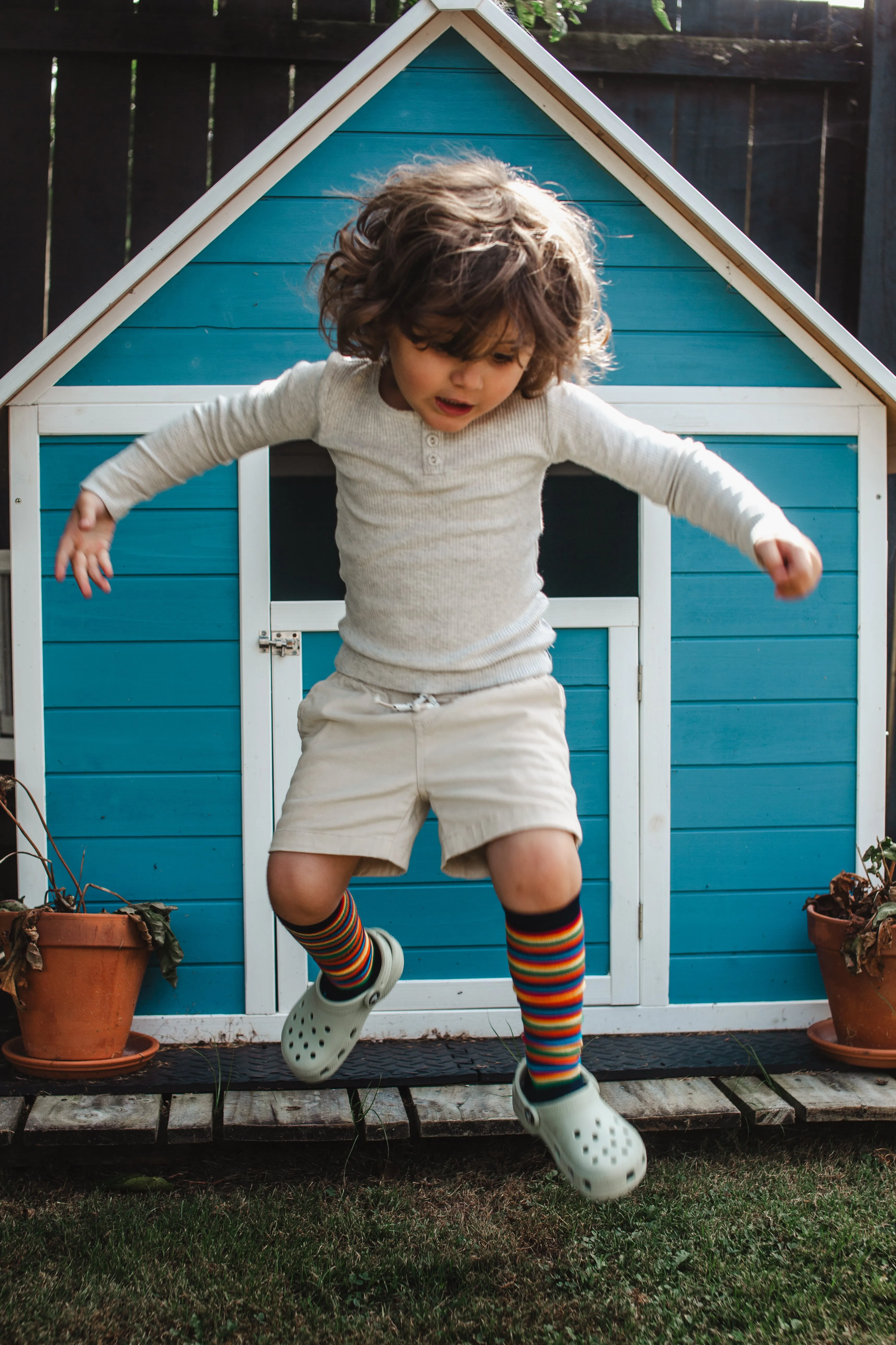 Jester Knee-High Merino Socks (NB-3 months and 8-12 years)