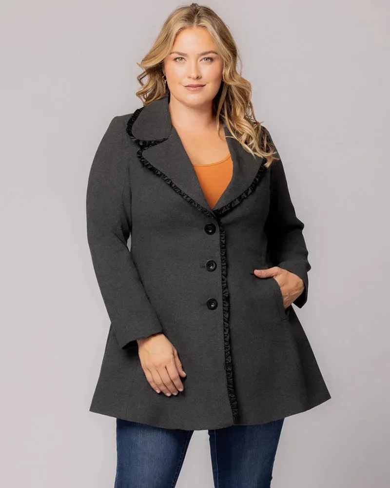 Juliette Winter Coat with Satin Trim