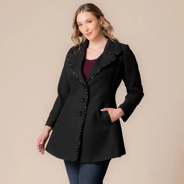 Juliette Winter Coat with Satin Trim