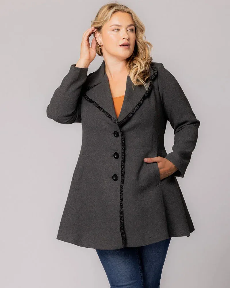 Juliette Winter Coat with Satin Trim