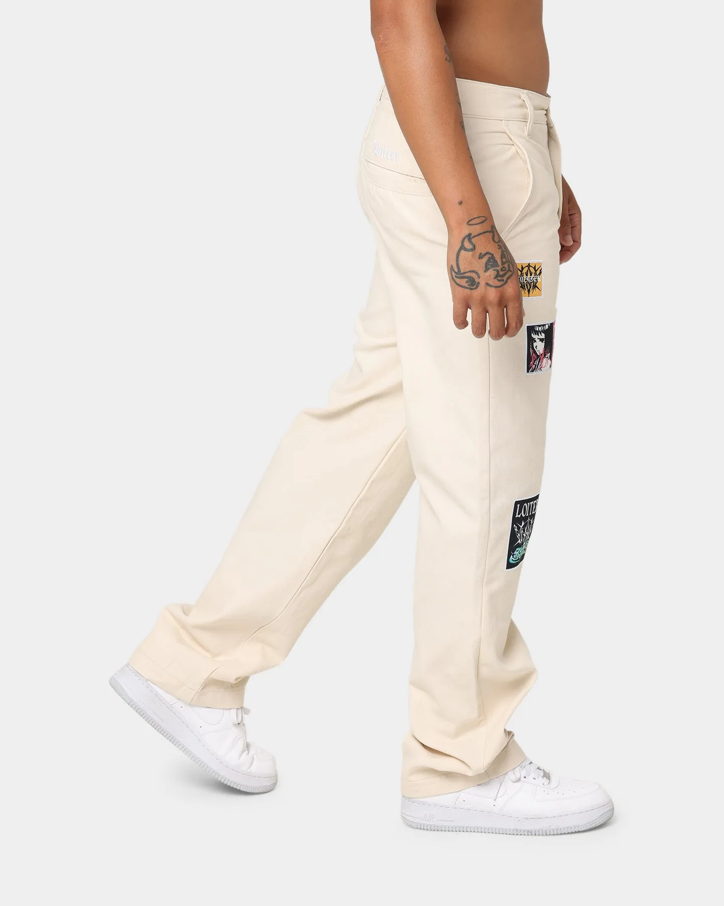 Loiter Patchwork Trousers Off White