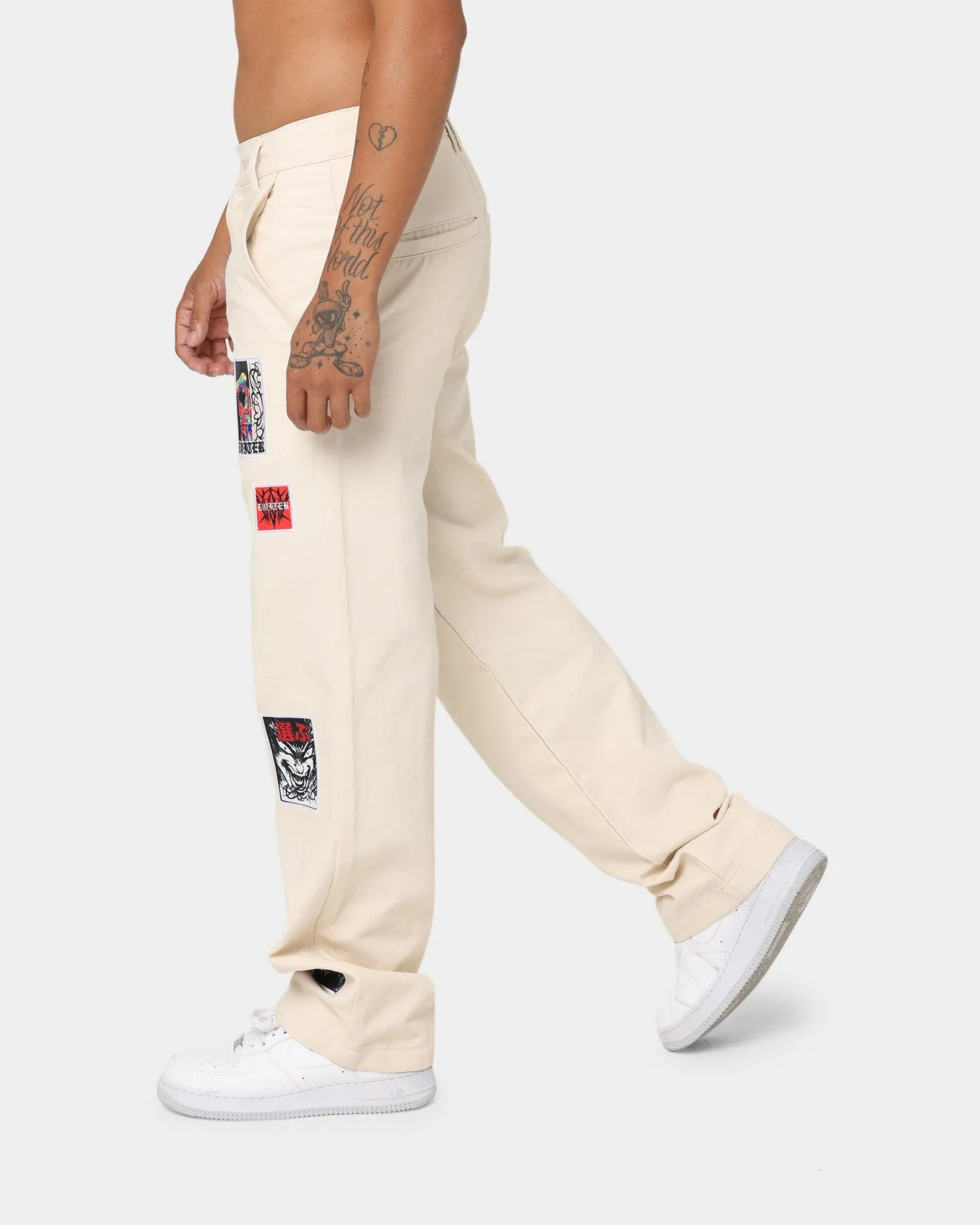 Loiter Patchwork Trousers Off White