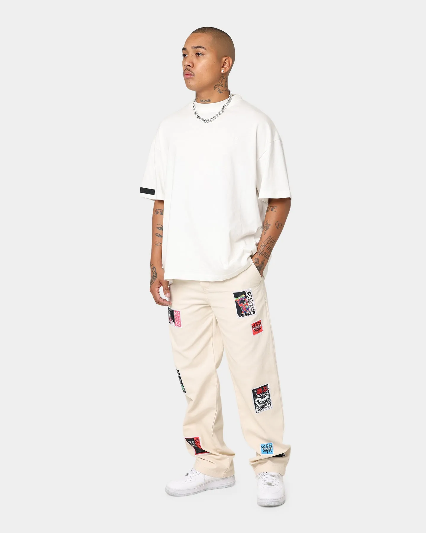 Loiter Patchwork Trousers Off White