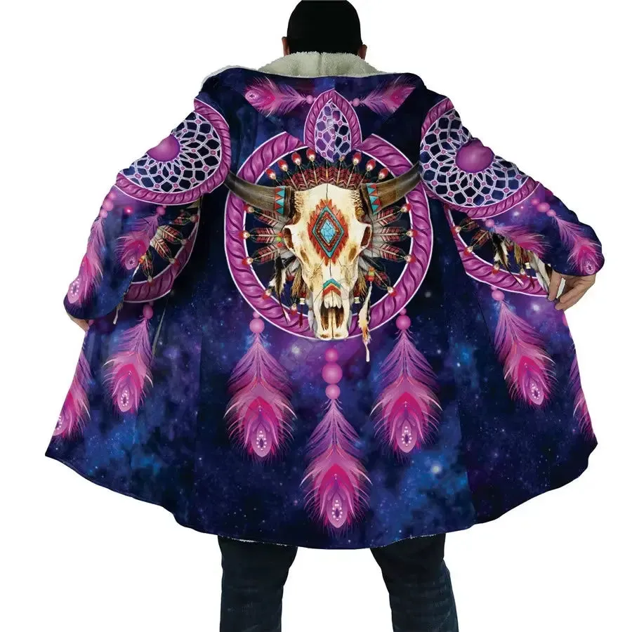 Manga Flower Puerto Rico Cloak 3D All over Printed Hoodie Cloak for Men Women Winter Fleece Wind Breaker Warm Hood Cloak