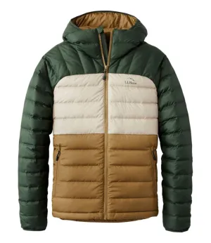 Men's Bean's Down Hooded Jacket Colorblock