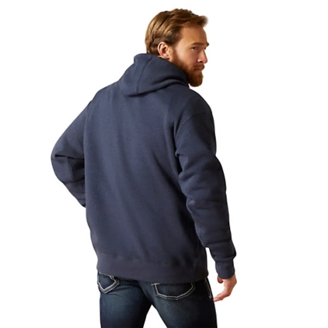 Men's Navy Heather American Steer Hoodie By Ariat 10046623