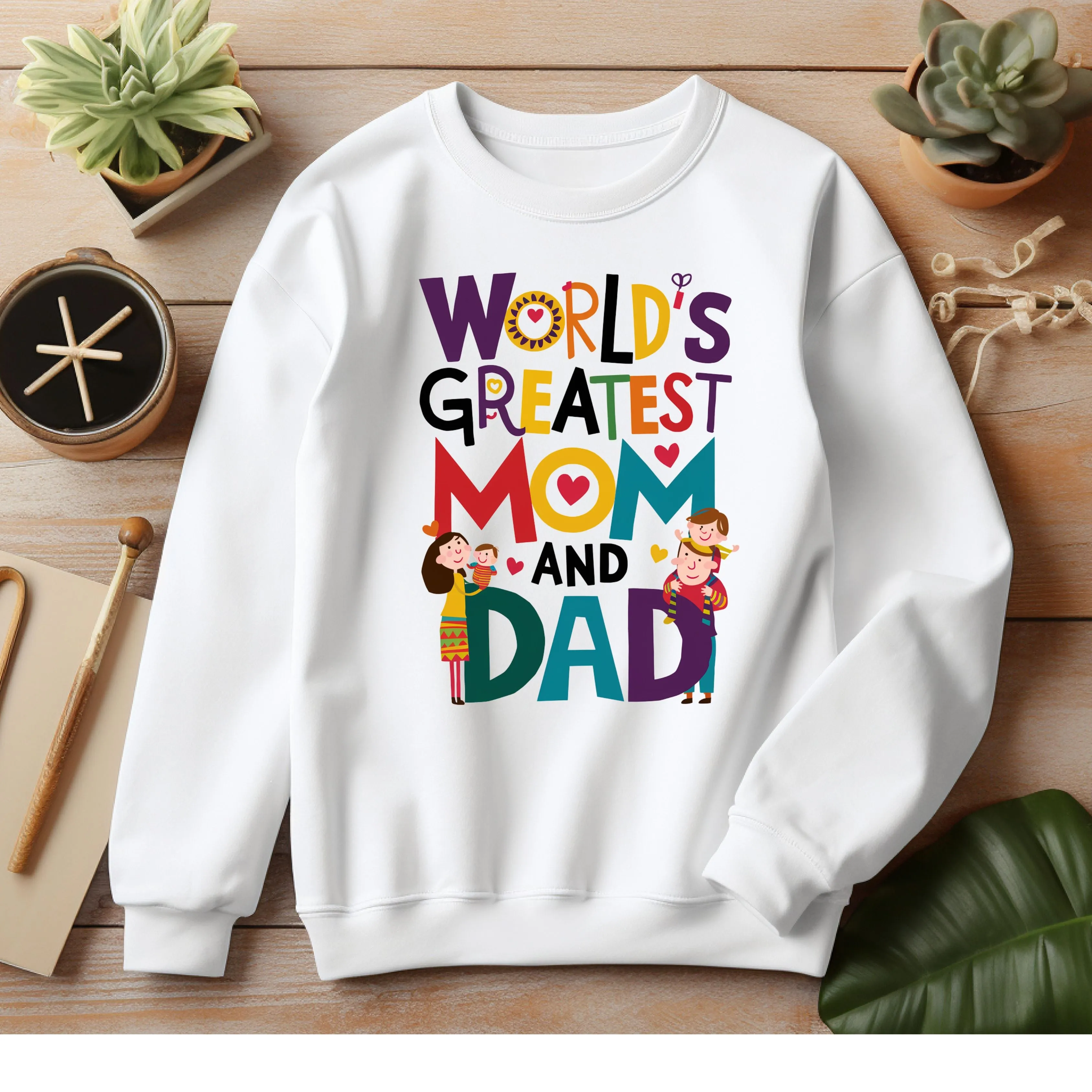 Mom and Dad Sweatshirt | Greatest People in the World