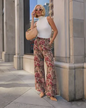 Moment In Time Floral Tapestry High Rise Pants