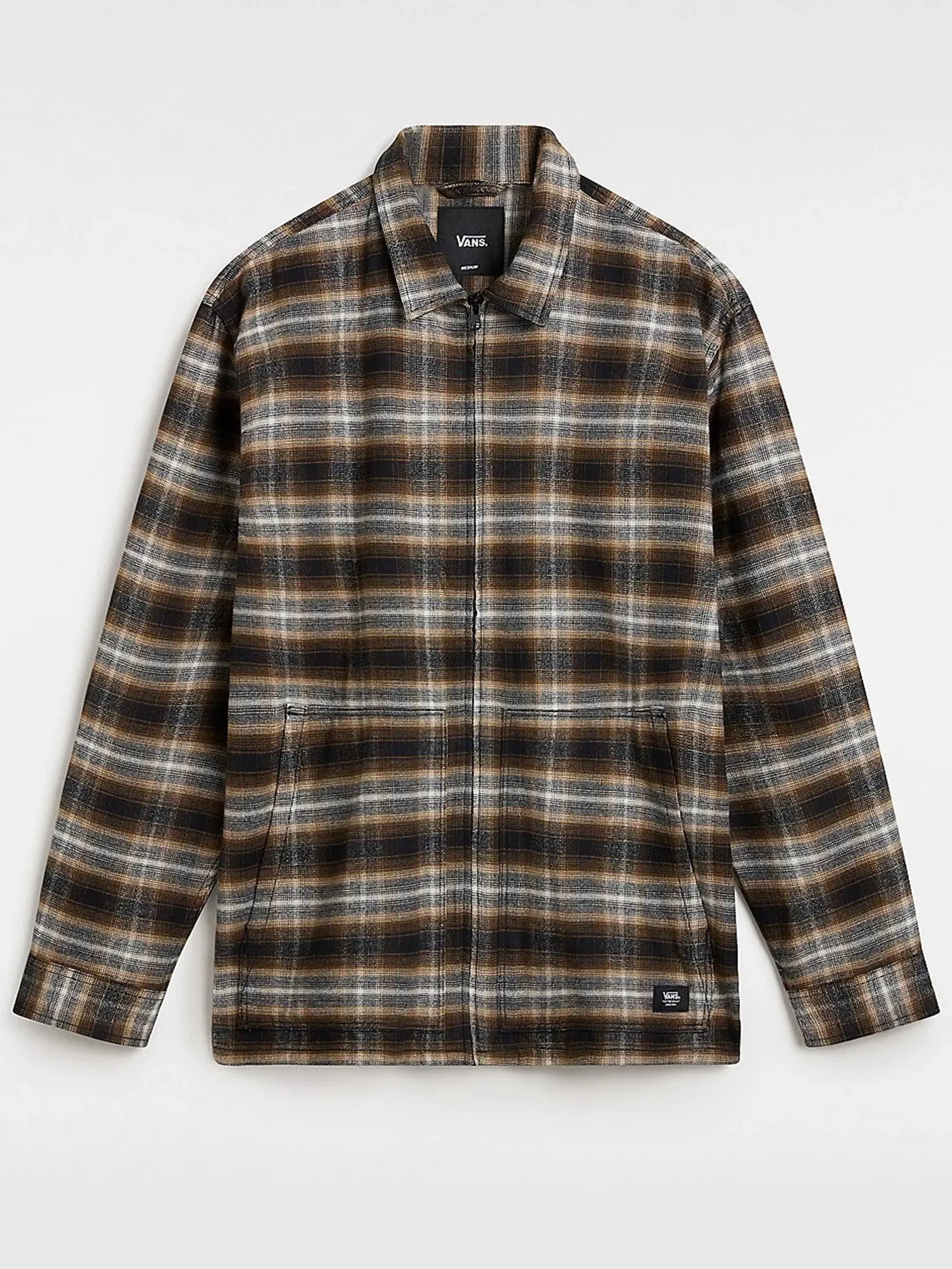 Montwood Zip Flannel Long Sleeve Buttondown Shirt