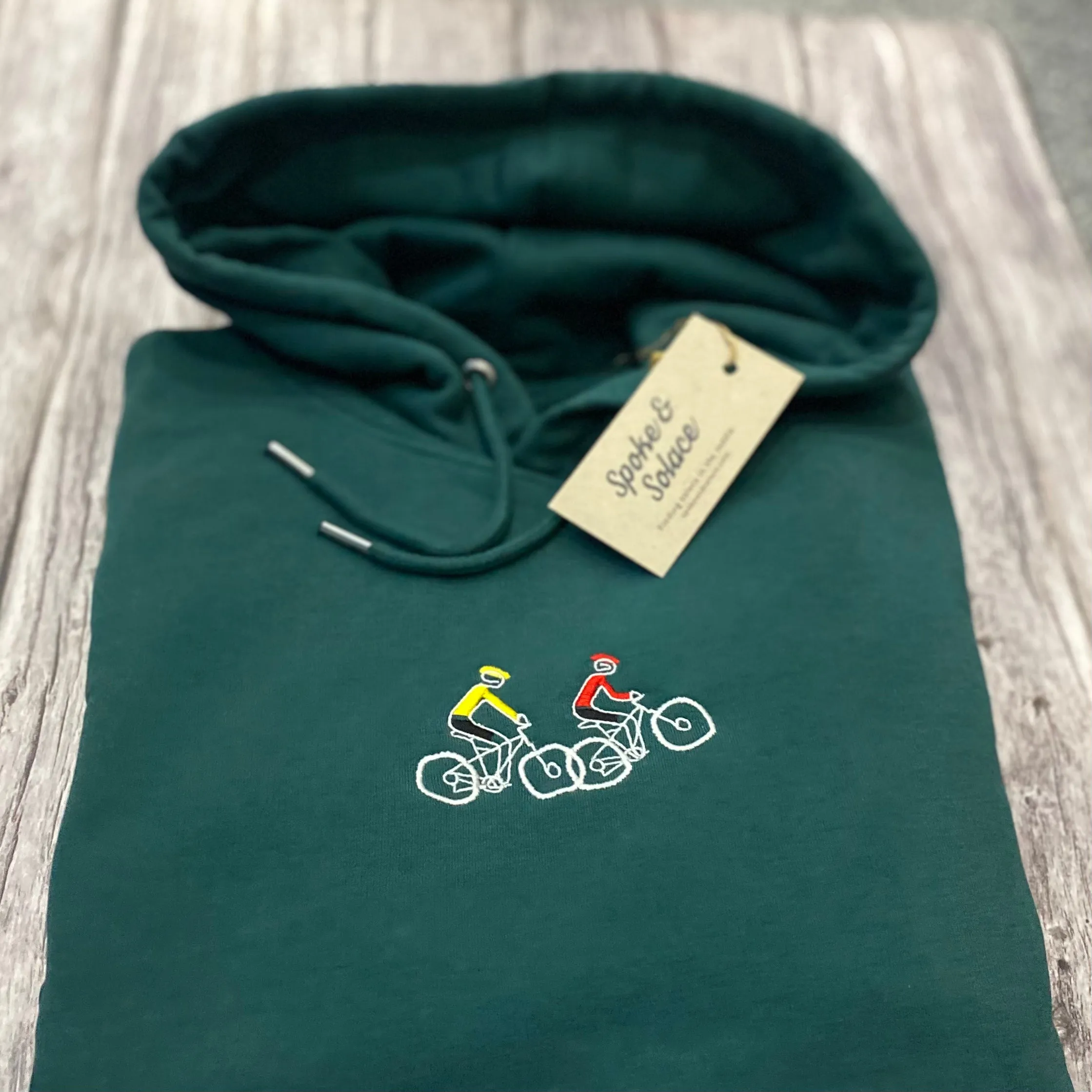 Mountain Bike Tour Embroidered Hoodie