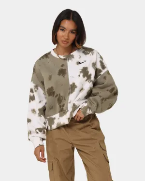 Nike Nike Sportswear Women's Fleece Tie Dye Crewneck Olive